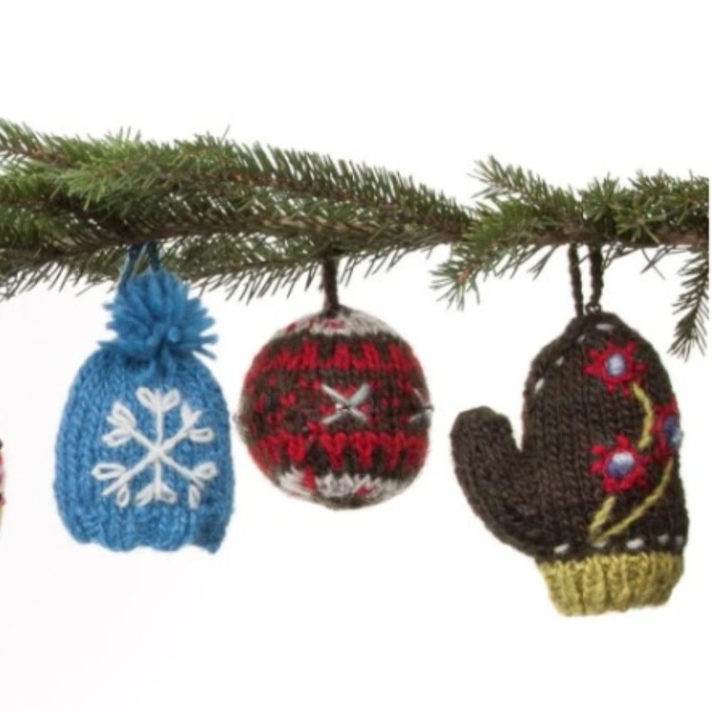 Juletre "Christmas Tree" Handcrafted wool knit ornaments (6) - Picture 3 of 3
